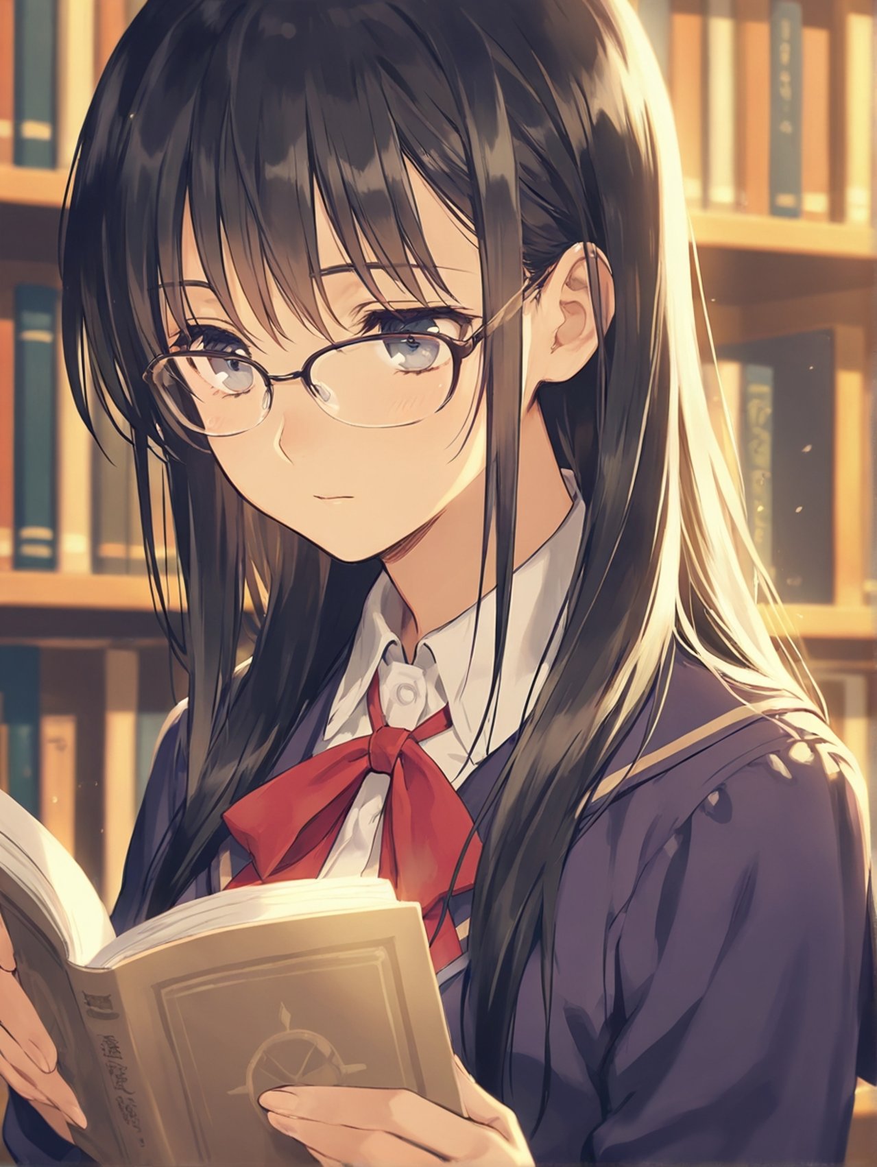 放課後の図書室、気になるあの子