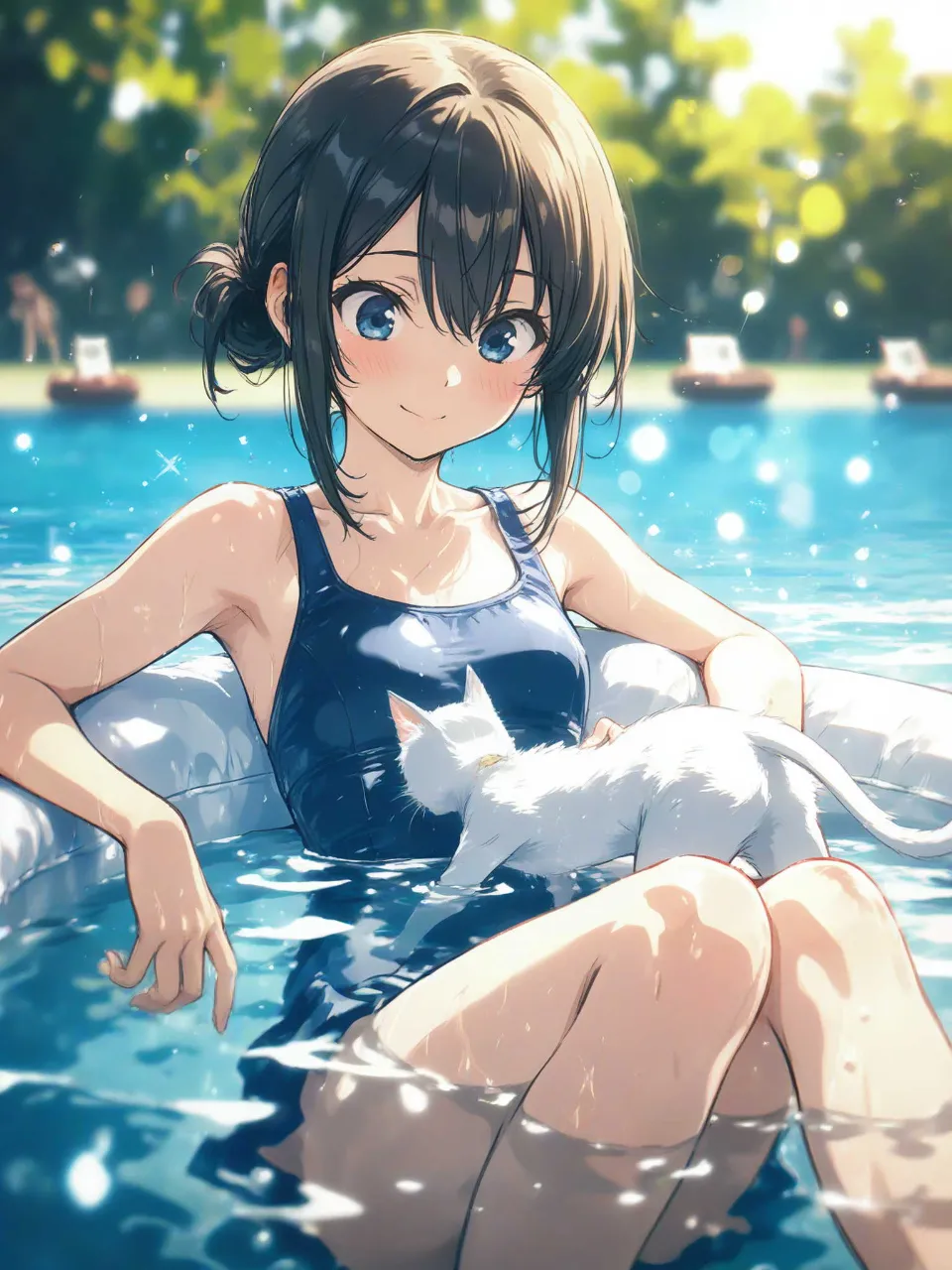一緒に泳ごうよ。 — hiroさんのAIイラスト
