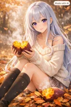 焼き芋·落ち葉のなかで の投稿作品