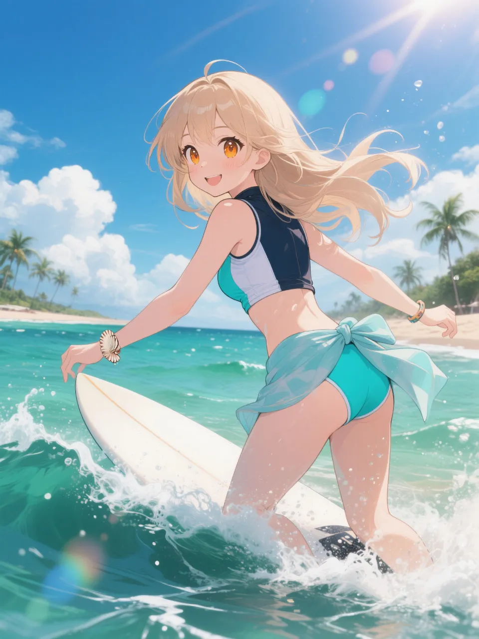 サーファーの陽子。