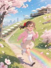 坂の上の菜摘。