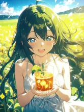 メロンと夏の女性·みずみずしい夏 の投稿作品