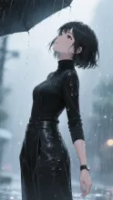 止まった時間と雨粒