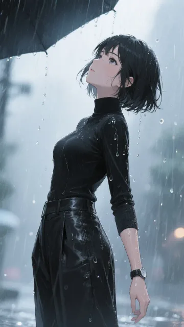 止まった時間と雨粒