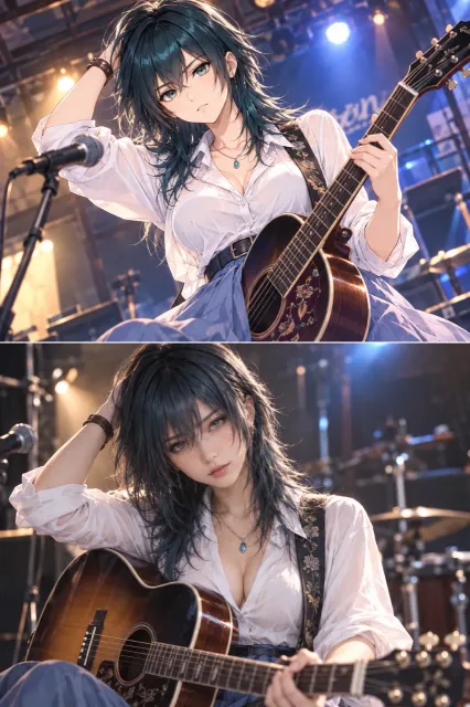 アニメとフォトリアルの稚奈。