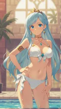 プールでのお姫様2 — お姫様・プリンセスのAIイラスト|SUPPART