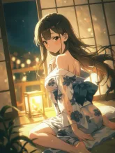 受賞作品:蚊帳の中の浴衣美人