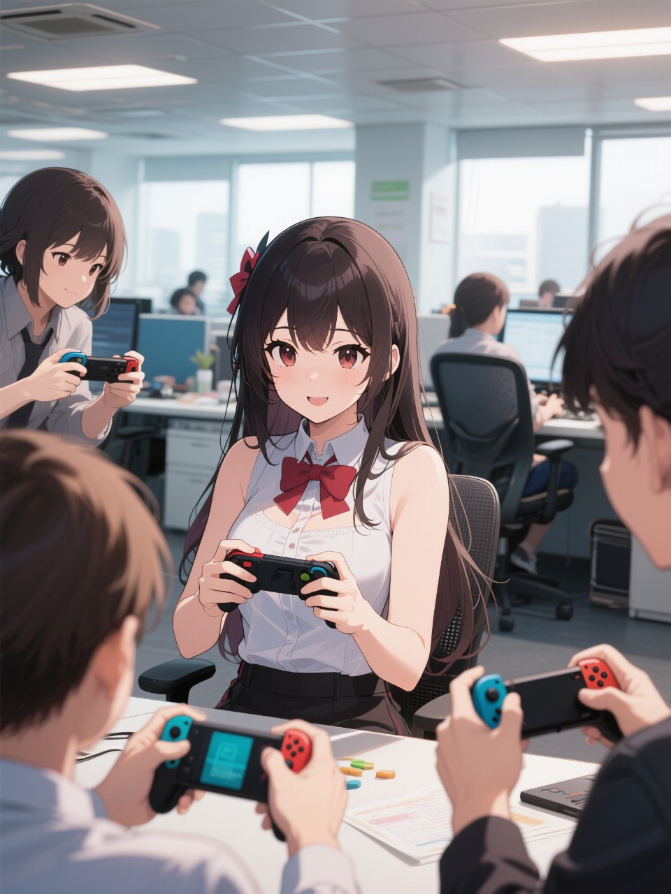 仕事終わりに会社の同僚とゲーム