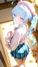 ミニスカート水色ちゃん
