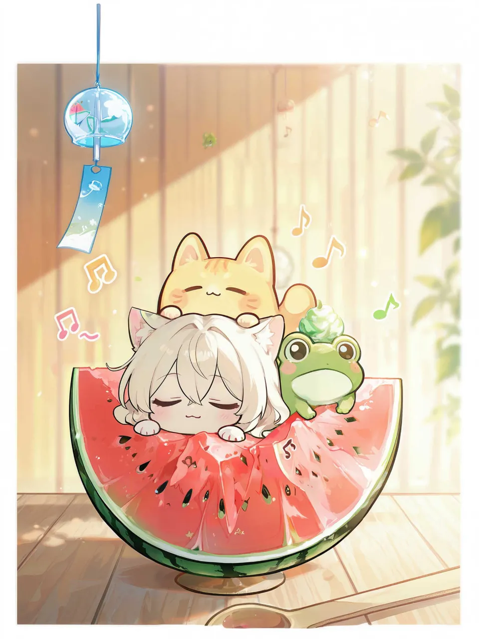 スイカでゆったりしたひととき