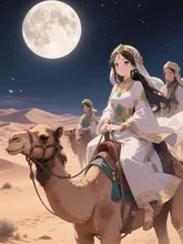 月の~砂漠を~🎶