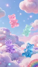グミベアとふわふわのゆめかわお空
