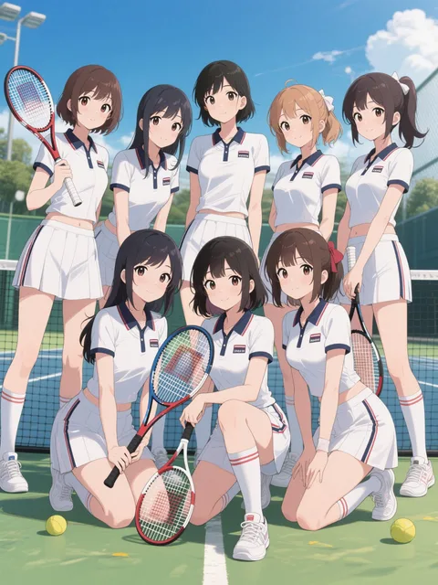 テニス部の卒業写真