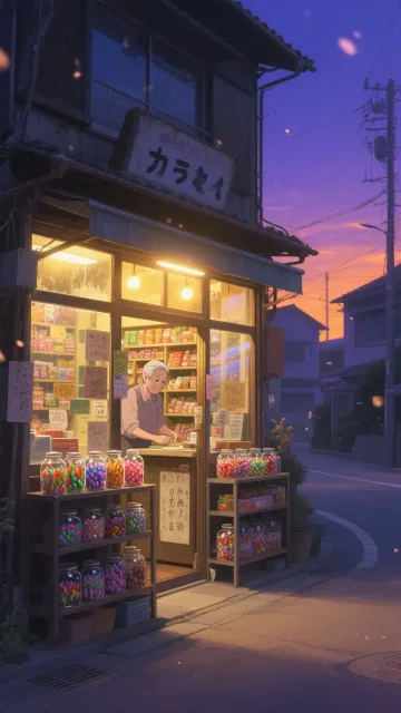 A small nostalgic Japanese… - 駄菓子屋の午後