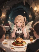 ごちそうに感動する妖精♪🤣