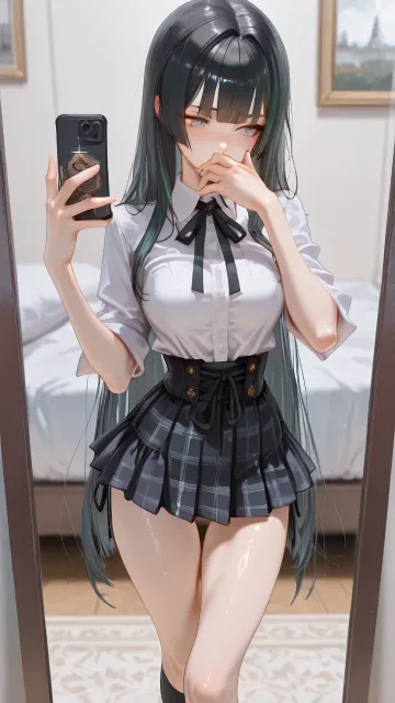 制服と超ミニスカート