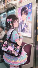 電車de推し活少女
