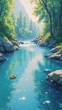 穏やかな水 — AQUAさんのAIイラスト
