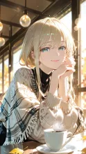 ポンチョを羽織って