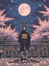 Moonlit Sakura Serenade