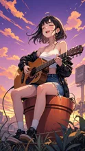 画像生成チャレンジ·ギター弾き の投稿作品