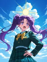 ２２‪γ：ヴィオラ／藤倉紫音（夏の暑すぎる校庭別アレンジ③） — Erise～エリーゼ～さんのAIイラスト