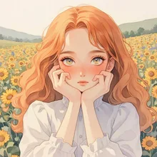向日葵に囲まれて🌻