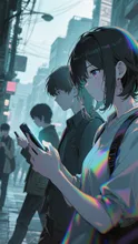 スマホに夢中