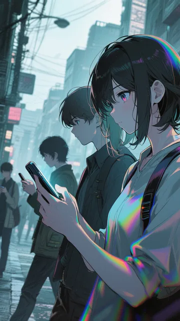 スマホに夢中
