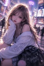 渋谷ギャル — 駅イラストのAIイラスト|SUPPART