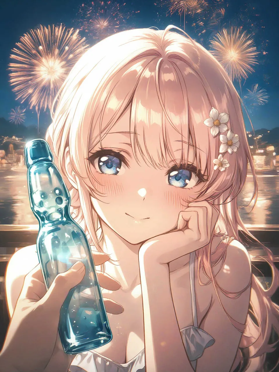 夏恋ラムネ — ひーたろーさんのAIイラスト