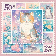 ねこ切手 — SUPP587421148さんのAIイラスト