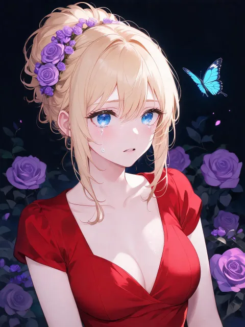 涙がポロリ