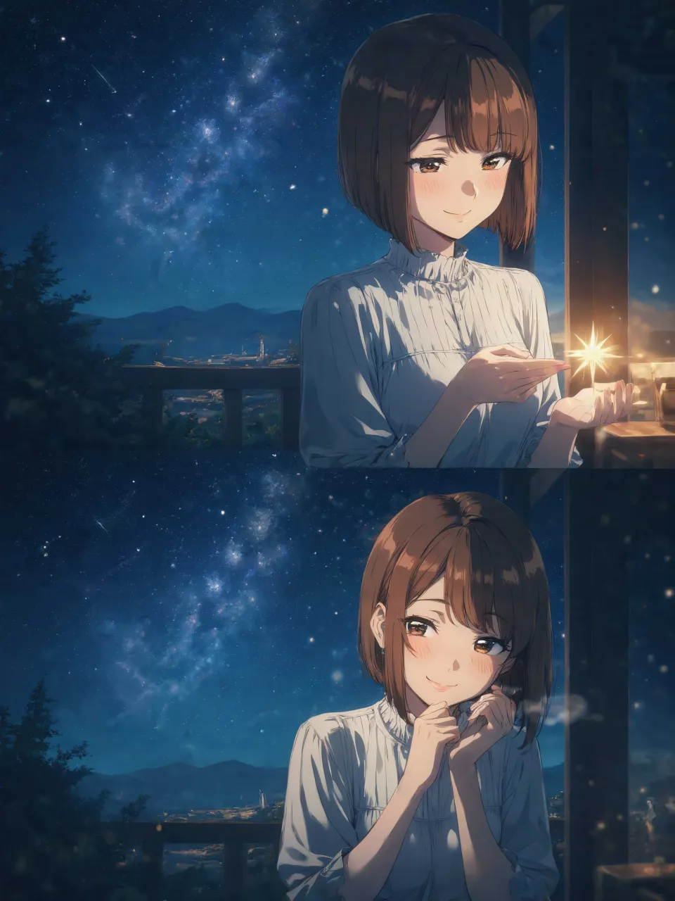 天体観測:"イマ"というほうき星、君と二人追いかけてる — ドラゴンYAさんのAIイラスト