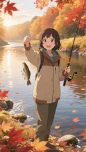 見て、釣れたよ😆 — LunaさんのAIイラスト