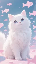 毛長な白猫ちゃん