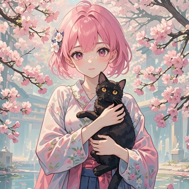 A pink haired girl holding a… - 🌟 イベント第25弾