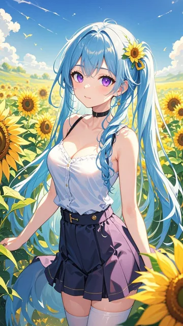 夏、向日葵畑🌻