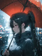 軒先の雨宿り·初夏チャレンジ の投稿作品