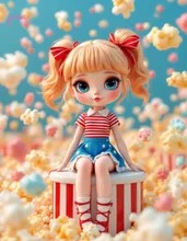 弾ける☆ポップコーンDOLL🍿 — SUPP7tjgap459さんのAIイラスト