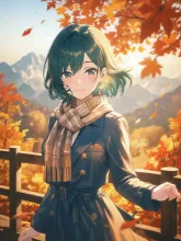 紅葉狩り·赤く染まる山道で の投稿作品