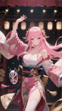 ピンク髪娘💕歌舞伎？💦