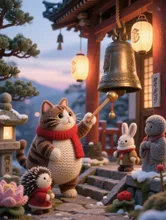 画像生成チャレンジ·除夜の鐘 の投稿作品