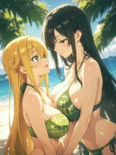 あなたはどちらのメロンに挟まれたい? — だいさんのAIイラスト