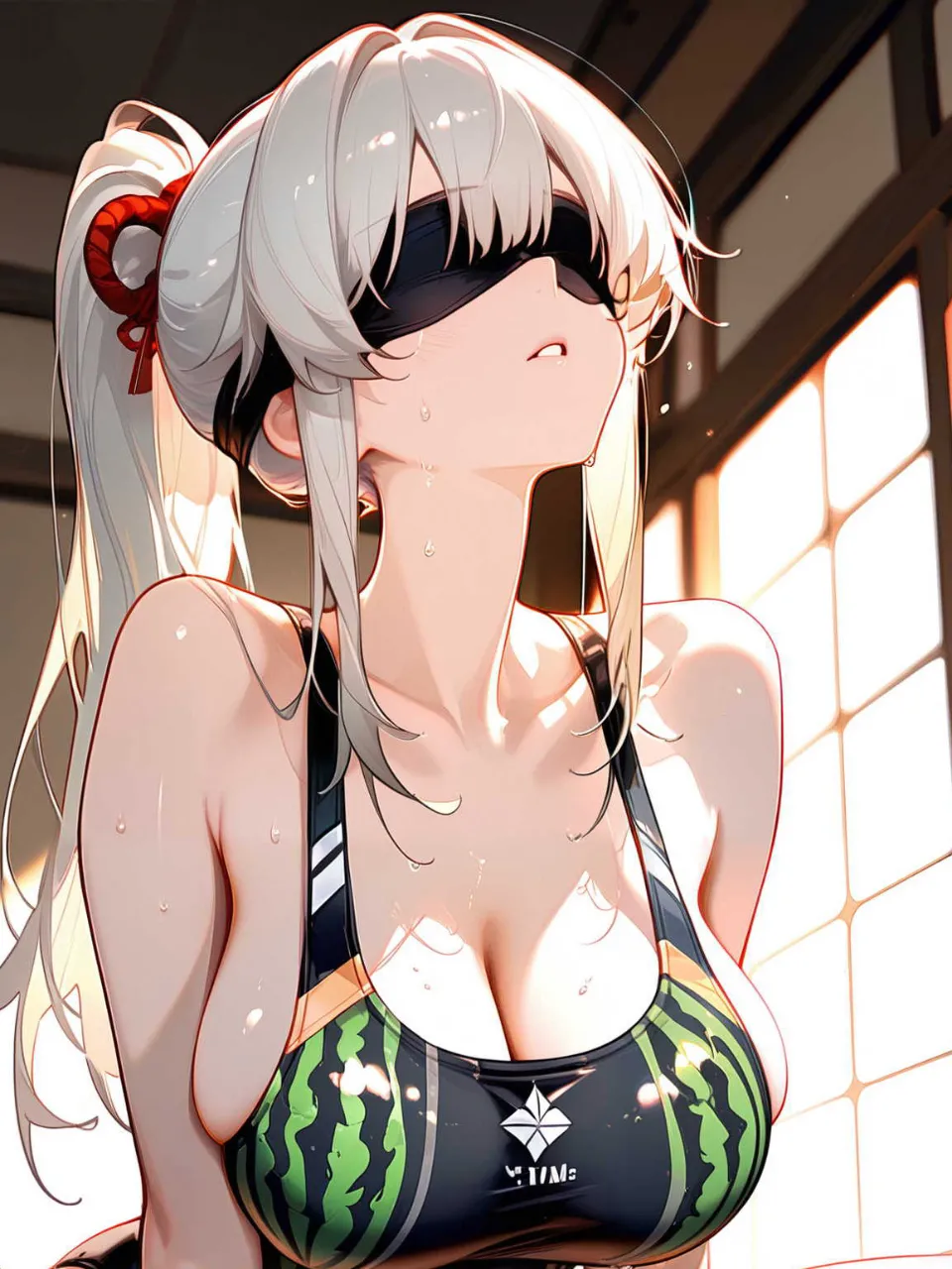 スイカここですよ — マメさんのAIイラスト