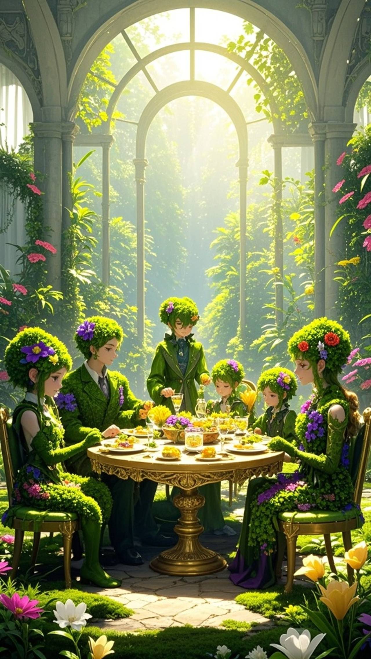 Where moss weaves the table and flowers become the feast, ch…
