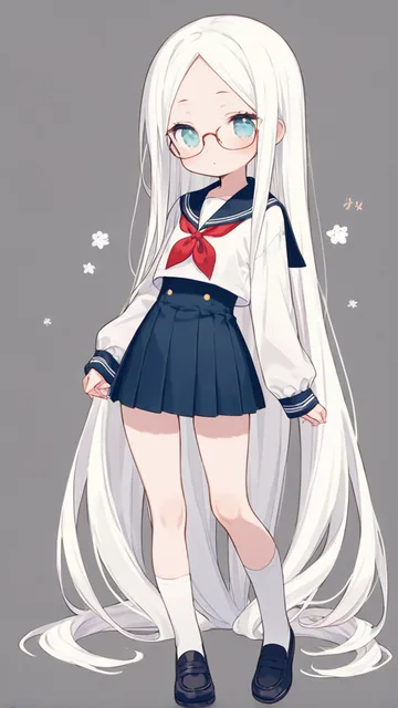 白髪の中学生ちゃん