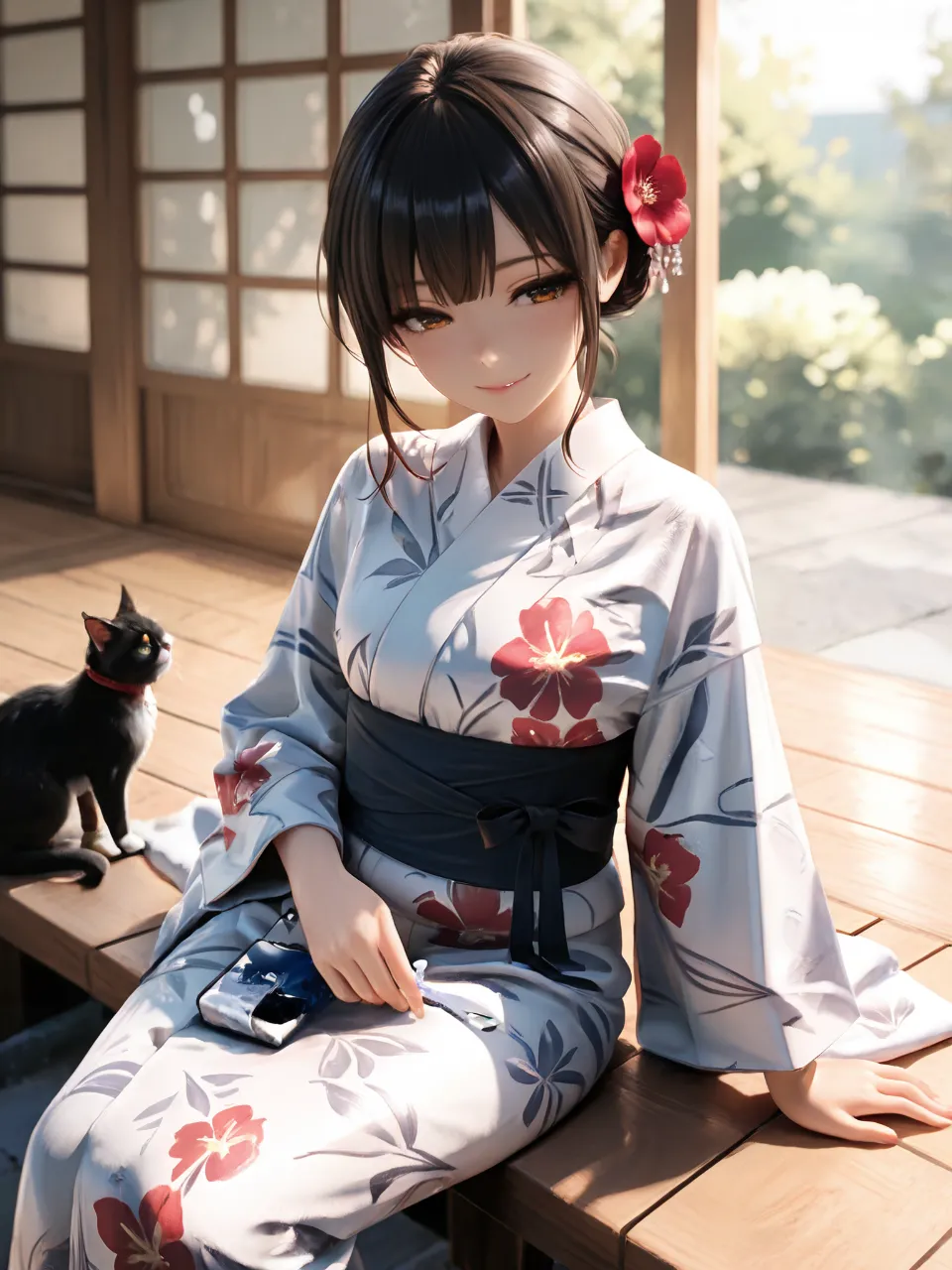 猫と縁側