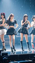 雨中ライブ