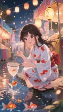 縁日の金魚すくい·チャレンジ の投稿作品
